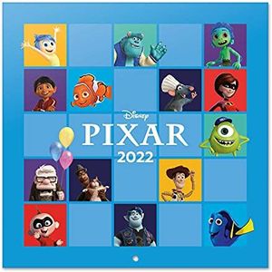 Grupo Erik - Les Classiques Pixar 2021/2022, 16 maanden, wandkalender, van september 2021 tot december 2022, 30 x 60 cm, 6 talen, FSC-gecertificeerd