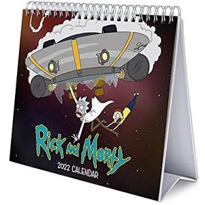 Grupo Erik - Bureaukalender 2022 Rick & Morty – 12 maanden | van januari tot december 2022 | 20 x 18 x 6,5 cm, 6 talen, FSC-gecertificeerd