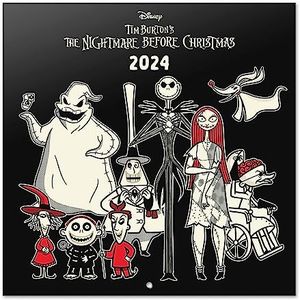 Grupo Erik - Wandkalender 2024 Disney, The Nightmare of Mr Jack | Maandkalender 30 x 60 cm, FSC-gecertificeerd, in het Frans