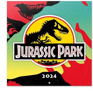 Grupo Erik Kalender 2024 Jurassic Park - Broschürenkalender 2024 30x30 cm - Fsc-gecertificeerde wandkalender - Wandkalender 12 Maanden + poster