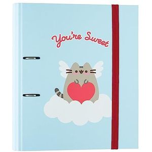 Grupo Erik - Ordner A4 met 2 ringen - Pusheen | Harde map met 2 ringen, formaat 27 x 32 cm | Schoolbenodigdheden, organizer, kantoorbenodigdheden