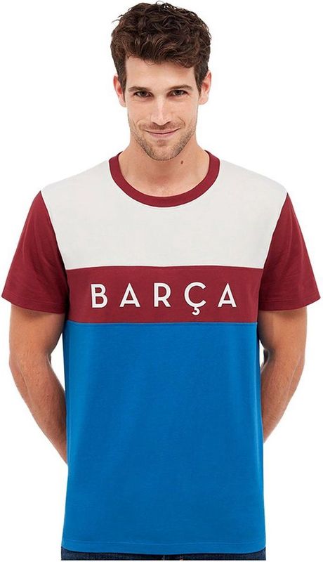 BarÇa - Color Block T-shirt - Blauw - Katoen