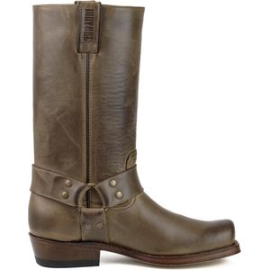 Mayura Boots 01 Bruin/ Biker Western Laarzen Mannen Vierkante Neus Platte Hak Vast Sierspoor Maat EU 41