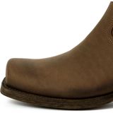 Mayura Boots 05 Bruin Biker Western Heren Enkellaars Vierkante N Rits Sluiting