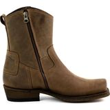 Mayura Boots 05 Bruin Biker Western Heren Enkellaars Vierkante N Rits Sluiting