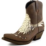 Mayura - Boots 12U - Cowboy Western Enkellaars - Bruin/Natural - Waxed Leather