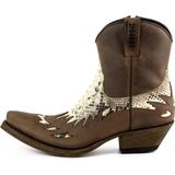 Mayura - Boots 12U - Cowboy Western Enkellaars - Bruin/Natural - Waxed Leather