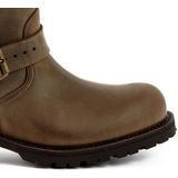 Mayura Boots Bruin Biker Dames Heren Motorlaarzen Ronde N Anti Slip Zool Echt leer