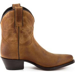 Mayura Boots 2374 Whisky/ Dames Cowboy fashion Enkellaars Spitse Neus Western Hak Echt Leer Maat EU 38