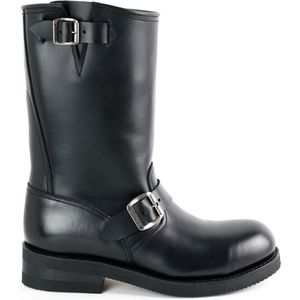 Mayura Boots 01 Zwart Biker Western Heren Laarzen Vierkante N Platte Hak Vast Sierspoor