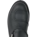 Mayura Boots 1594 Zwart Biker Motorlaarzen Dames Heren Ronde Stalen N Anti Slip Zool Echt leer