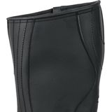 Mayura Boots 1594 Zwart Biker Motorlaarzen Dames Heren Ronde Stalen N Anti Slip Zool Echt leer