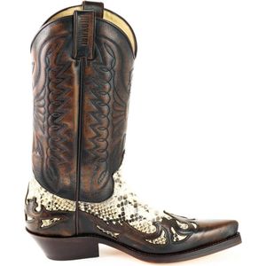 Mayura Boots 1935P Bruin/ Natural Spitse Cowboy Western Laarzen Schuine Hak Rechte Schacht Treklussen Goodyear Welted Maat EU 41