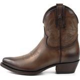 Mayura Boots 2374 Vintage Hazelnoot Dames Cowboy fashion Enkellaars Spitse N Western Hak Echt Leer
