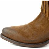 Mayura Boots 2374-F Tabaco Dames Cowboy fashion Enkellaars Spitse N Western Hak Franjes Echt Leer