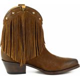 Mayura Boots 2374-F Tabaco Dames Cowboy fashion Enkellaars Spitse N Western Hak Franjes Echt Leer