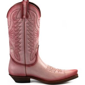 Mayura Boots 1920 Roze/ Spitse Cowboy Western Line Dance Dames Heren Laarzen Schuine Hak Echt Leer Maat EU 38