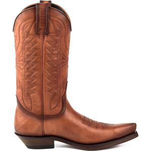 Mayura Boots 1920 Cognac/ Spitse Cowboy Western Line Dance Dames Heren Laarzen Schuine Hak Echt Leer Maat EU 45