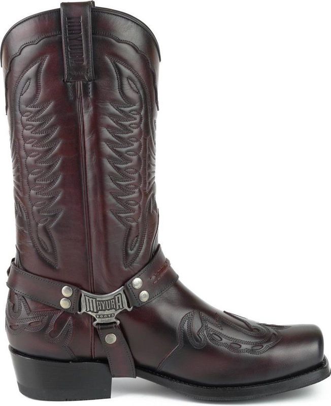 Mayura Boots Westernlaars indian-2471-vacuno burdeos-negro