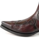 Mayura Boots Austin 1931 Bordeaux/ Spitse Western Heren Enkellaars Schuine Hak Elastiek Sluiting Vintage Look Maat EU 46