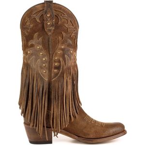 Mayura - Boots 2475 - Bruin - Dames - Boho - Franjes - Suede Leer