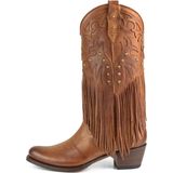 Mayura - 2475 - Cowboylaarzen - Cognac - Leer - Franjes