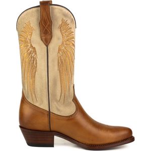 Mayura - WINGS 2666 - Cowboylaarzen - Cognac Bruin - Offwhite Creme - Dames