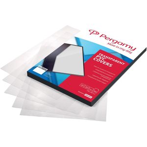 Pergamy omslagen uit transparante PVC ft A4, 250 micron, 100 st