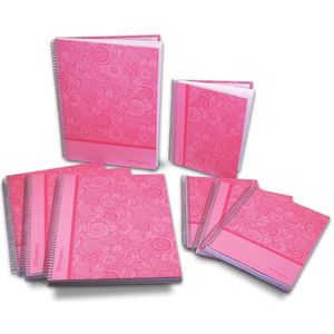 Pergamy Mandala notitieboek ft A5, geruit 5 mm, roze