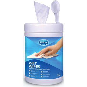 Albiore desinfecterende wipes voor veelvuldig gebruik, pak van 100 wipes - 8435506911048