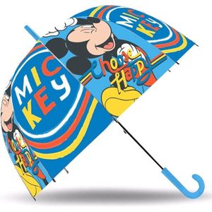 Disney Paraplu Mickey Mouse Junior 45 Cm Polyester Blauw