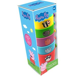 Peppa Pig - Stapelemmers - Multicolor - 6 Stuks - Niet-Giftig Plastic