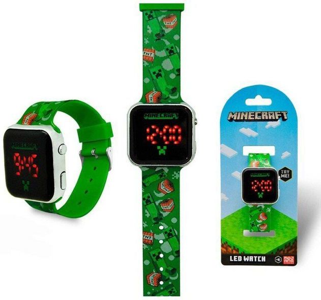 Digitale Horloge - Minecraft - Vierkant - Robuust - Duurzame Batterij