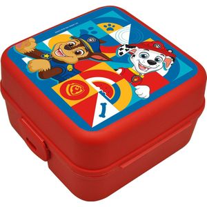 Mocada® Bento Box met handvat voor kinderen, inclusief 216-delige stickerset, BPA-vrij, lekvrije lunchbox met bestek en vakken, duurzame broodtrommel zonder schadelijke stoffen voor school, blauw
