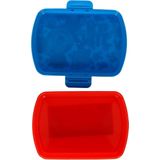 Disney Mickey Mouse broodtrommel/lunchbox voor kinderen - rood/blauw - kunststof - 20 x 10 cm