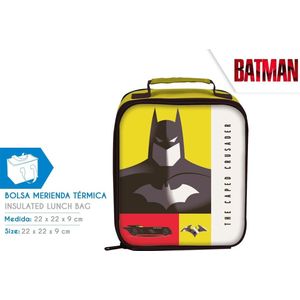 Batman Thermo-lunchtas, 22 cm, ritssluiting met draaggreep, houdt levensmiddelen warm, rugzak voor kinderen vanaf 3 jaar