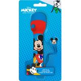Disney Mickey Mouse Kinder Zaklamp/Leeslamp - Blauw/Rood - Kunststof - 16 X 4 cm