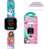 Gabby's Dollhouse - LED Horloge - Multicolor - Siliconen Band