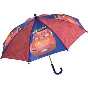 Stoere Disney Cars Kinderparaplu - Windproof, Donkerblauw/Rood - 55.5cm - Voor Jongens - Ideaal voor Buitenavonturen!