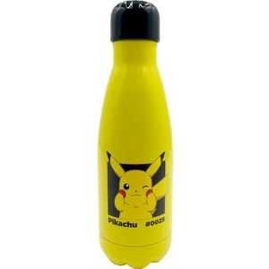Pokemon RVS Drinkfles - 500 ml. - Pikachu - Geel