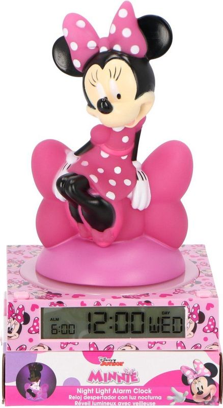 Minnie Mouse - 3D Illusie Lamp - Met Wekker En Datum