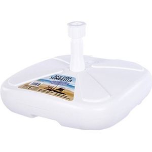 CM Parasolvoet Plastiva - kunststof - Dia 45 cm - klemsluiting - wit - vullen met water - vierkant