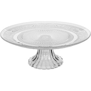 Alessandro - Phoenix - Taartplateau - Transparant Glas - 8 x 23 cm - Met Voet