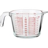 Alessandro Maatbeker - 1 liter - glas - litermaat - magnetronbestendig - L21 x B15 x H11 cm