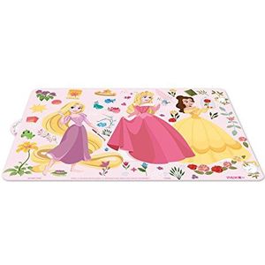 ALMACENESADAN Disney 0429, Disney baby-placemat, Disney-prinsessen, afmetingen 43 x 29 cm, herbruikbaar kunststofproduct, BPA-vrij