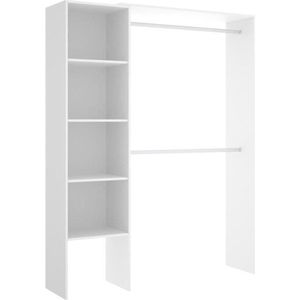 Uitbreidbare open kledingkast - L110/140 cm - Wit - BELVANA