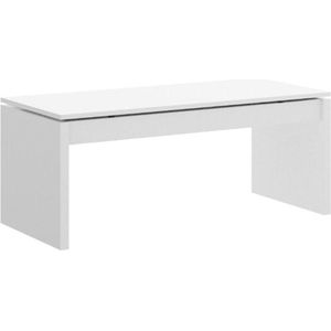 Salontafel BASTIAN - Verstelbaar blad - Wit L 102 cm x H 43 cm x D 50 cm