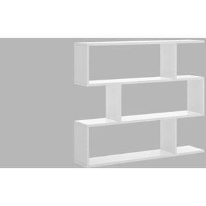 Vente-unique Lage stellingkast TOMINI - 3 vakken - Kleur: Wit L 110 cm x H 96 cm x D 25 cm