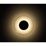 A676-001 LED-wandlamp, rond, met mondgeblazen glas, helder, 9,6 x 18 x 18 cm