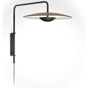 A662-145 LED-wandlamp, 5,4 W, met diffuser van geperst hout, 20 A, wengé, 19,5 x 41,2 x 22,2 cm